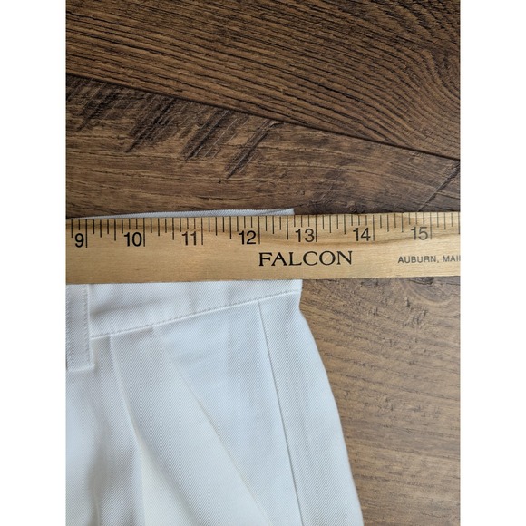 NWOT NONCHALANT LABEL Fabi Wide Leg Pleated Trousers White High Rise Pants 26x31 - Picture 9 of 16